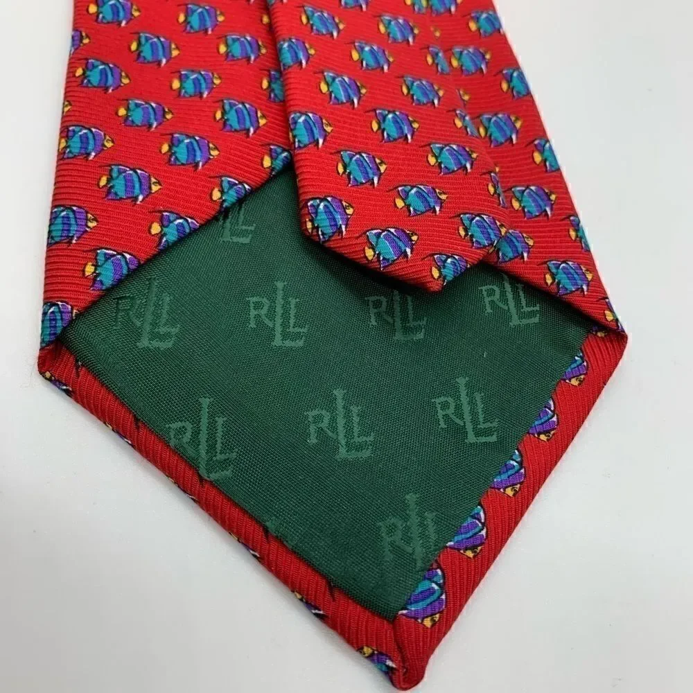 Lauren Ralph Lauren red silk fish tie